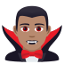 🧛🏽‍♂️ man vampire: medium skin tone display on JoyPixels